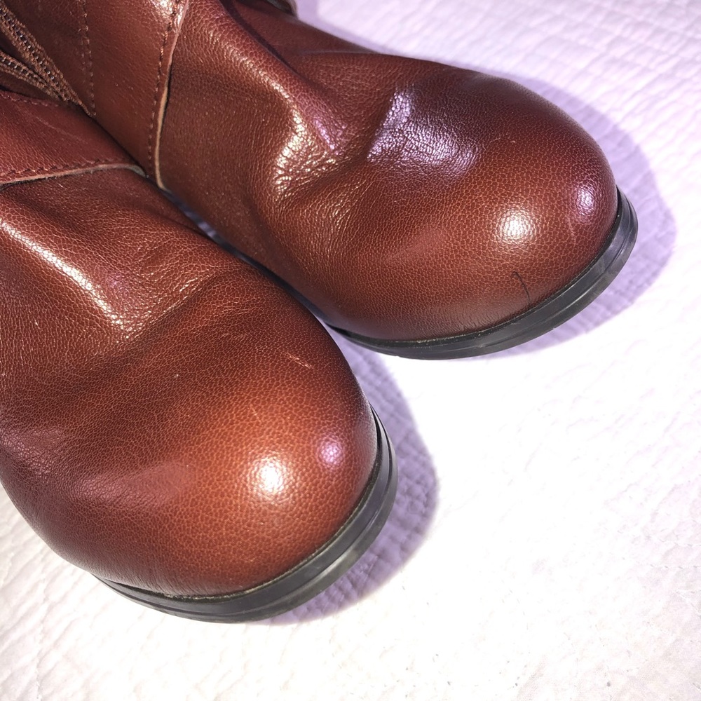 NINE WEST Millicento Brown Leather heeled boots 9 - Picture 6 of 13